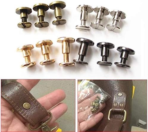 Bengkui 20 парчиња метални занаети со цврста завртка за завртки за завртки со двојно заоблена глава/лента за ленти