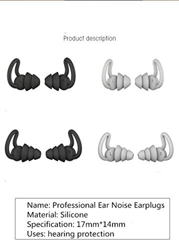 Инсолкидон мода прилагодете ги приклучоците за уши за спиење, силиконски 1 пара меки ушни приклучоци за еднократно водоотпорни приклучоци за уво, намалување на инд