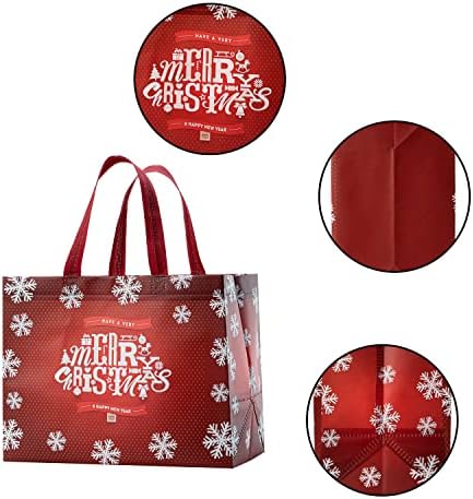 18 Парчиња Божиќни Неткаени Торби За Подароци Со Рачки Божиќни Торби За Торби За Божиќни Торби За Божиќни Бонбони Божиќни Торби