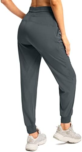 Santinенски женски лесни џогери со високи половини кои трчаат пешачење панталони тренингот атлетски џогер за жени патенти џебови