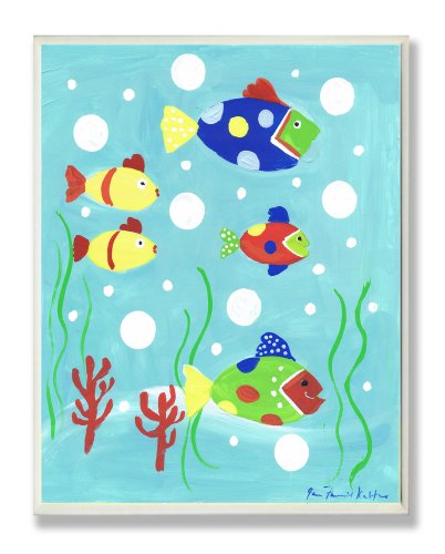 Детската Соба Од Ступел Мулти-Боја Риба Правоаголник Ѕид Плакета