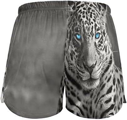 Oarencol црно бело тигар женски пижами шорцеви сини очи животински салон за спиење дно со џебови s-xxl