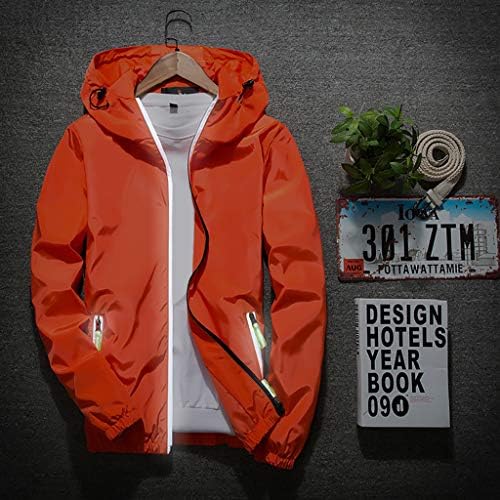 Венкомг1 рефлексивен патент за машка тенок палто, спортска јакна на пролет/есен цврста боја плус големина на аспираторна надворешна облека