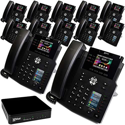 Xblue QB систем пакет со 12 IP9G IP телефони, вклучувајќи авто -придружник, говорна пошта, мобилни и далечински телефонски екстензии