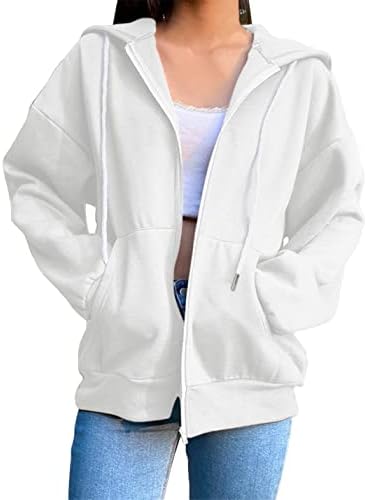 Hongенски женски зимски патенти со долги ракави со долги ракави преголеми џемпери за џебови со џеб со џеб