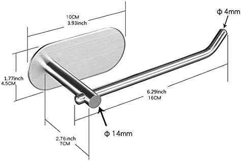 Genид wallид монтирање бања тоалетна ролна за хартија, кујна од не'рѓосувачки челик, wallид, кука за крпи за рак, држач за бања за бања