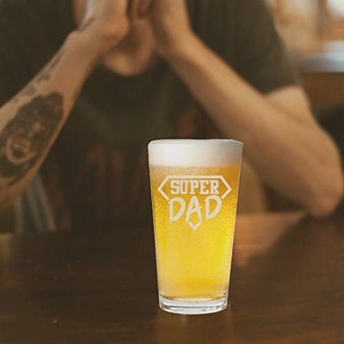 Верако Супер Тато Смешен Роденденски Подарок Денот На Татковците За Тато Дедо Степдад Пинт Пиво Стакло