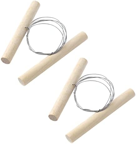 Mewutal 2 парчиња жица од глина, цврста глинеста жица од дрвени тесто за сечење алатки за керамика за сирење