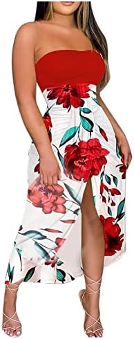 Летни фустани на Huankенски фустани 2023 Моден темперамент секси печатено плетенка со плетенка фустани