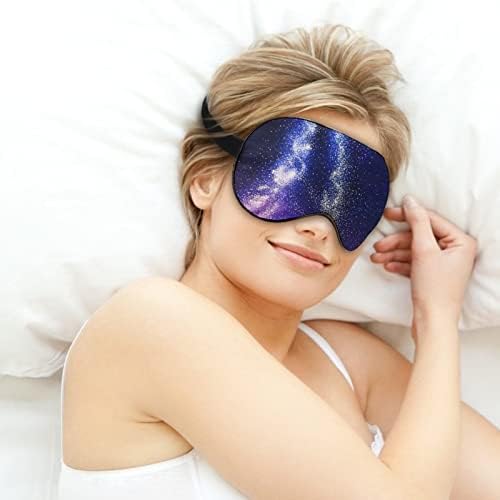 Maskвездена маска за спиење на небото мека маска за очи за очи со прилагодлива лента за мажи жени