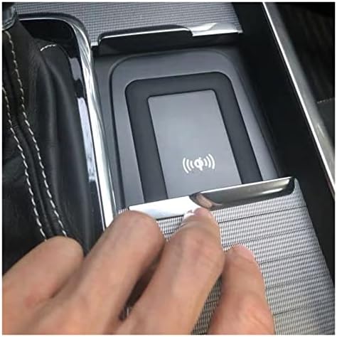 10W CAR QI безжичен полнач за полнач за полнач за полнач Компатибилен со Volvo XC90 S90 V90 XC60 S60 V60 C60 2018 2019 2020 2021 за iPhone