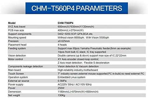 SMT трансферот и Место машина CHMT560P4, 4 Глави 60 колибри, може поддршка колибри, 8mm,12mm, 16mm, 24mm. 220/110V