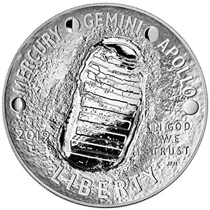 Американски Аполо Сребрена Монета За Земјата На Месечината Првиот Чекор Монети Сувенири