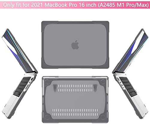 Батианда Компатибилен Со Новиот MacBook Pro 16 Инчен Случај 2021 2023 Ослободување А2780 Модел, Тешки Заштитни Пластични Хард Школка