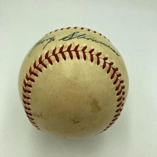 Џорџ Snuffy Stirnweiss Еден Потпишан Бејзбол JSA COA Единствениот Познат-Автограм Бејзбол
