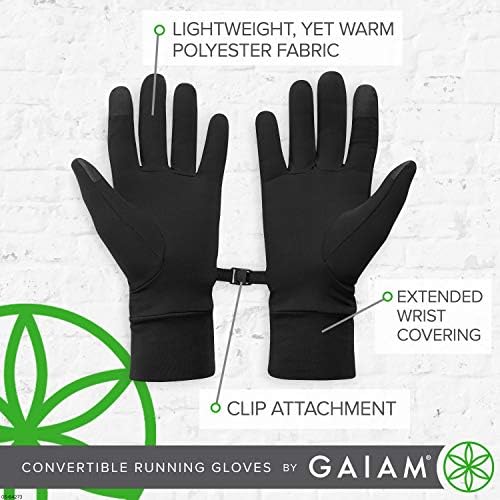 Компатибилен е на ракавици за нараквици на Gaiam Convertible Convertible Mittens - Топла опрема за зимско трчање за жени