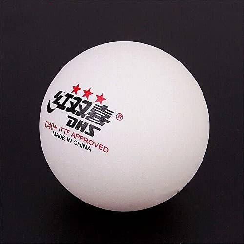 ДХС 3-starвездички тениски топка ABS D40+, табела тенис топка на официјален претставник на Светскиот шампионат, одобрена ИТТФ, 10
