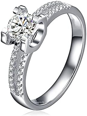 Женски годишнини ringsенски ангажман принцеза циркон персонализиран дијамантски прстен прстени средни прстени прстени за жени