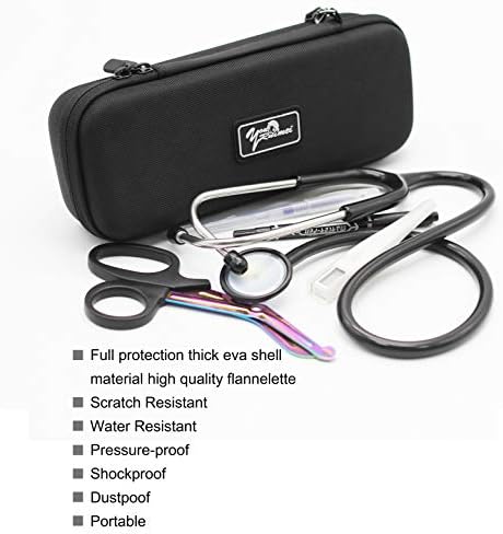 Случајот со тешки стетоскоп на Youruime е ефикасна кутија за заштита на алатки за лекарите и медицинските сестри да ги чуваат стетоскопите,