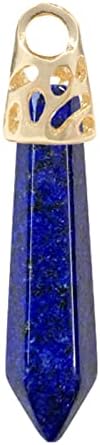 DBYLXMN Hotешки камења за масажа големи природни аметистисти бели прав кристал дангинг сино злато тигарко камена камења шестоаголна колона