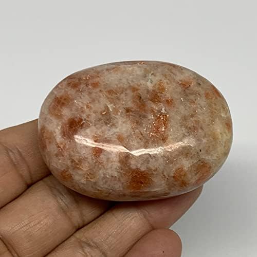 92 грама, 2,2 x 1,7 x 1 Sunstone Palmstone, палм-камен галетски облик од Индија се распарчи, заздравување на Реики, скапоцен камен, Чакра,