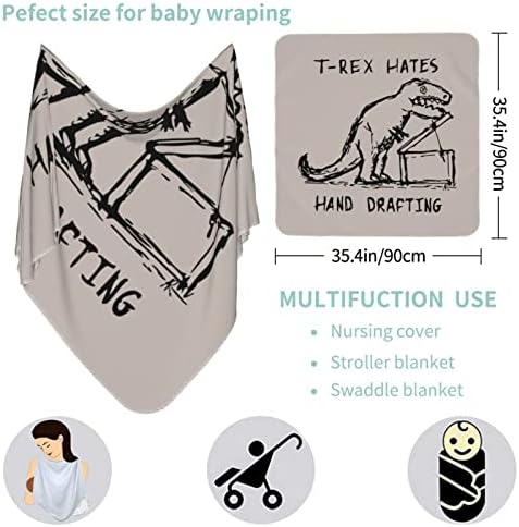 Архитектура Т-Рекс мрази рачно изготвување на бебешки ќебе што прима ќебе за новороденче за новороденче обвивка за обвивка за шетач