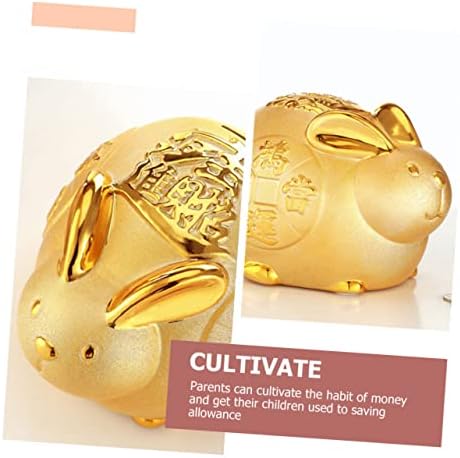 Bestoyard Rabbit Piggy Bank Кинеска свинче банкарска девојка претставува метална свинче банка Фенгшуи пари банки играчки зајаче