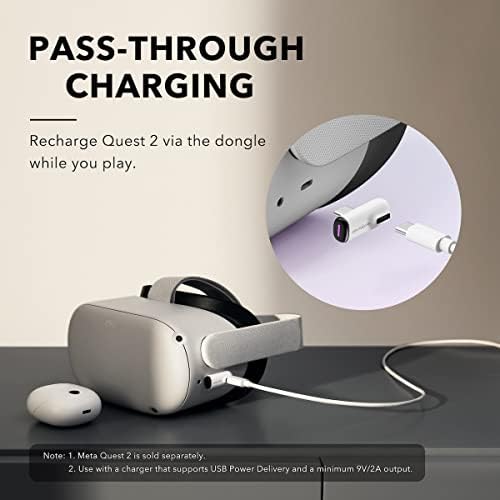 SOUNDCORE VR P10 Безжични Игри Слушалки, Овластен Мета/Oculus Потрагата 2 Додатоци, 30ms Ниска Латентност, Двојна Врска, Bluetooth, 2.4