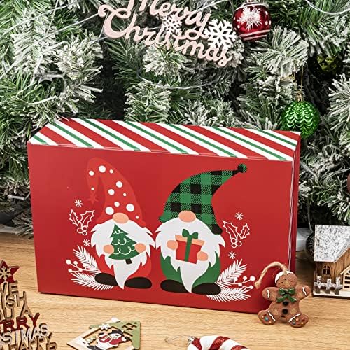 Кутија за божиќни подароци за кутии за подароци за подароци за подароци за кутија за подароци за подароци, 14x9x4,3 инчи, кутија