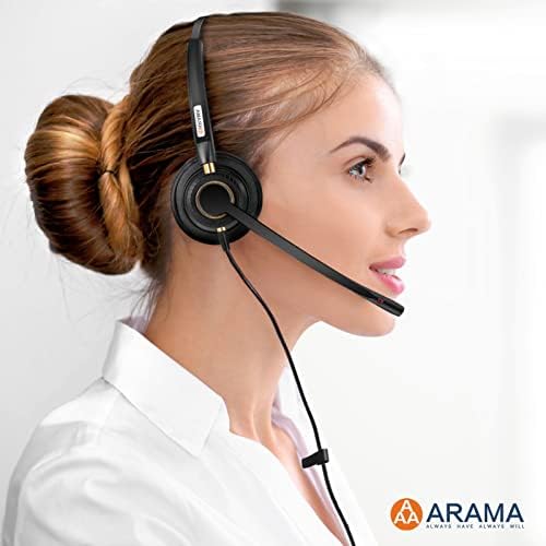 Телефонски слушалки на Arama Cisco со MIC бучава Откажување на лесна тежина со безбедна лента за глава, компатибилна со Cisco IP телефони: