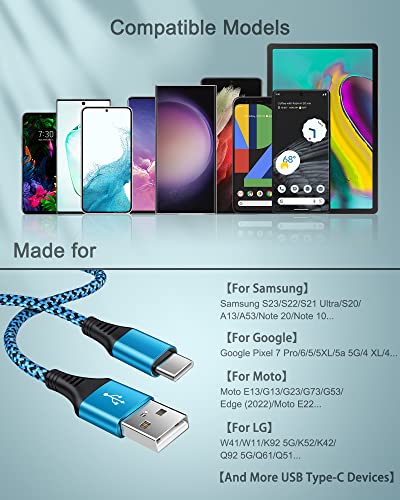 AILKIN [2Pack/6ft] USB C Кабел, 3A USB C ДО USB Брз Полнач Кабел, НАЈЛОН Плетенка USB ТИП C Полнач Кабел Брзо Полнење За Samsung