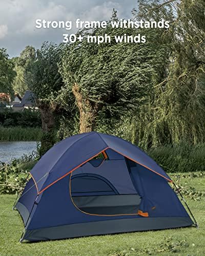 Шатор за кампување на CIAYS, водоотпорен семеен шатор со отстранлив дождовник и торба за носење, лесен шатор со влогови за кампување, патување,