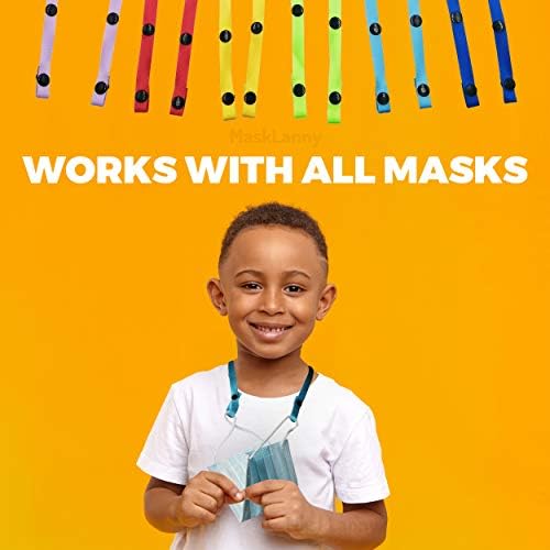Копчиња Masklanny Mask Lanyard for Kids 6 -пакет - прилагодлива детска маска за маска за деца маска за лице - држач за маска за деца никогаш