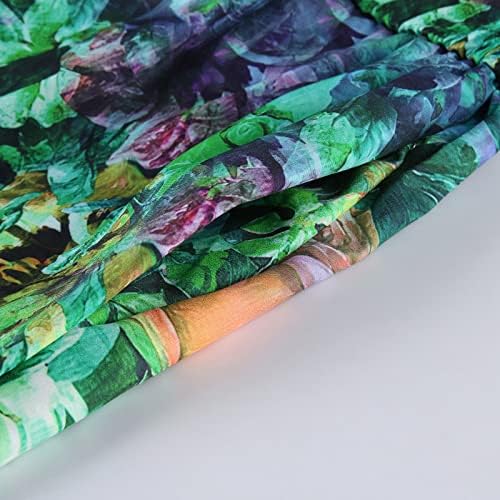 Grge Beuu летни капри панталони за жени, женски постелнини исечени панталони со високи половини, цветни печатени џеб глуждот, панталони