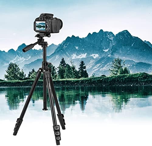 Jhwsx Професионален Видео Статив Хоризонтална Монтажа Тешки Камера Статив ЗА DSLR Камери Камери Компатибилен