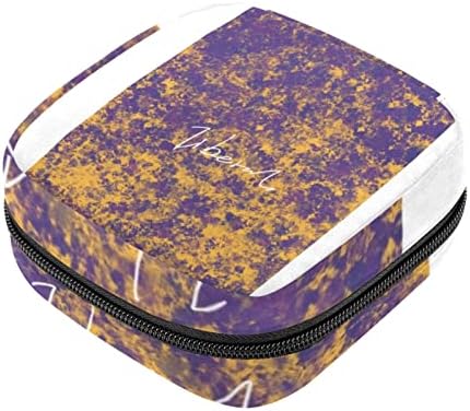 Виолетова Жолта Боја Блок Хигиена Салфетка Торба За Складирање Пренослив Период Комплет Торбичка Торбички За Менструален Период Чаша Торба Со