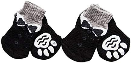 Honprad Dog Supplies Внатрешни чорапи влечење мачки силиконски материјали за домашни миленици