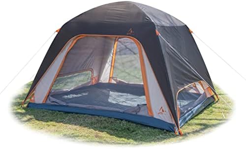 КТТ голем шатор 4 ~ 5 лица, семејни шатори, директен wallид, 1 врати и 4 прозорец со мрежа, водоотпорен, двоен слој, голем