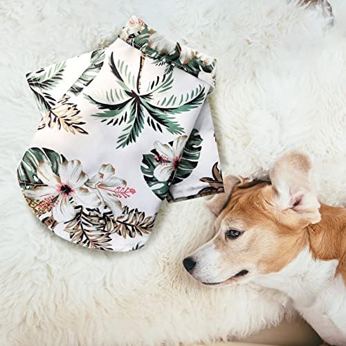 Џемпери со мали кучиња руно миленичиња лето Хаваи цветни кучиња Хавајски печатени миленичиња маички дише облека за кутре кошула џемпер