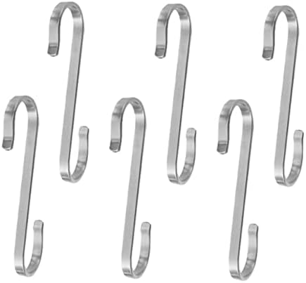 Artibetter 6pcs куки метални куки SOT Rack куки за повеќенаменски закачалки за закачалка за закачалка, облечена во облик на закачалки
