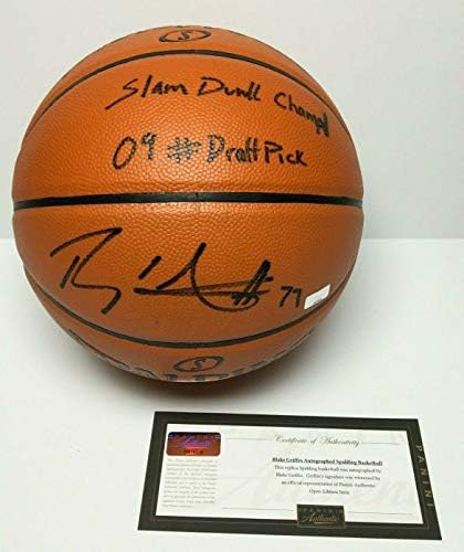 Блејк Грифин потпиша кошарка за реплика на Спалдинг „09 нацрт“ „Панини“ - автограмирани кошарка