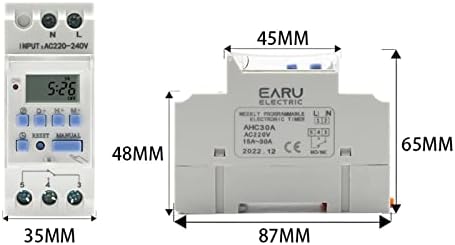 15а Нов тип DIN Rail 2 жица неделно 7 дена програмибилен дигитален временски прекинувач за тајмер за контрола на тајмер AC