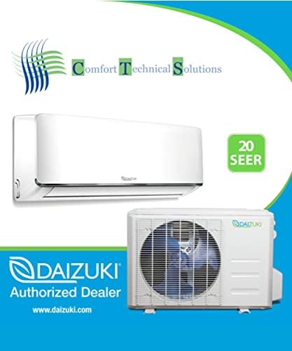 Технички решенија за удобност Daizuki бело безгласно минисплит AC систем со инвертер технологија, директно кул 9.000 BTU/HR, 115V/60Hz,
