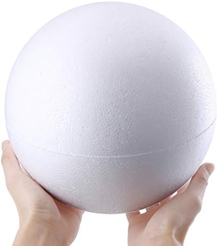 Детска занаетчиска испорака топки DIY топчиња од пена: 20 см сфера бела полистирен моделирање тркалезни форми мазни топки пена орбита ги