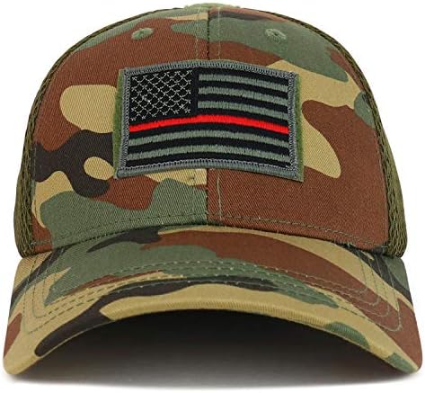 Армијата на армијата во САД знаме тенка црвена линија тактичка извезена лепенка мрежа флекс капа