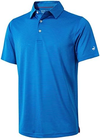 Менс голф кошула влага за губење на суво вклопување спорт спорт со кратки ракави шарени голф -маици за мажи