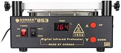 Лемење Gordak853 BGA Revork Station PCB Price Digital Display Preceating Desoldering Station за загревање, греење, алатка за помош -