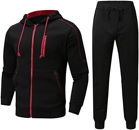 Skrk Track Suits близу мене Пролетната зимска цврста боја на машка зимска боја со долги ракави со аспиратор и панталони патеки во близина на близу