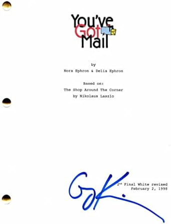 Грег Кинеар потпиша автограм Имате пошта со целосна филмска скрипта - во главна улога: Том Хенкс, Мег Рајан, Дејв Чапел - толку добро колку што