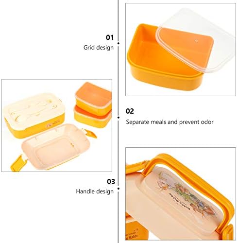 Контејнери за храна 1pcbox Возрасни работи пикник-оддел шема за ручек за ручек за мали контејнери за складирање двојно контејнер удобна микробранова